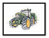 John Deere Tractor - Watercolour Print